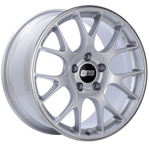 BBS CH-R 18x8.5 5x112 ET38 Brilliant Silver Polished Rim Protector Wheel -82mm PFS/Clip Required - GUMOTORSPORT