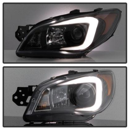 Spyder Subaru WRX 2006-2007 Projector Headlights - Halogen Only - Black PRO-YD-SWRX06-LBDRL-BK - GUMOTORSPORT