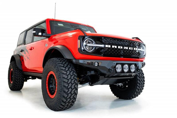 Addictive Desert Designs 2021 + Ford Bronco Bomber Front Bumper (w/ 3 Rigid 360 Mounts) - GUMOTORSPORT