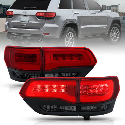 ANZO 2014 - 2022 Jeep Grand Cherokee LED Taillights Red/Smoke
