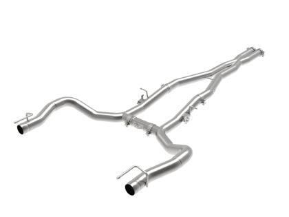 aFe MACH Force-Xp 3in 304 SS Cat-Back Exhaust 15-20 Dodge Charger Hellcat V8-6.2L/6.4L w/o Muffler - GUMOTORSPORT