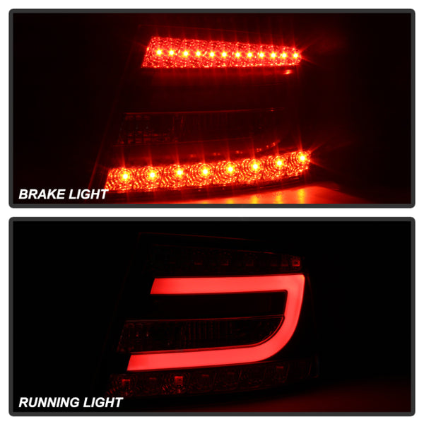 Spyder Audi A6 2005 - 2008 4Dr Sedan Only Version 2 Light Bar LED Tail Lights Blk ALT-YD-AA605V2-LBLED-BK