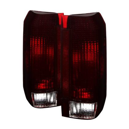 Xtune Ford Bronco F150 F250 F350 F450 92-96 OE Style Tail Lights Red Smoked ALT-JH-FB92-OE-RSM - GUMOTORSPORT