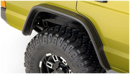 Bushwacker 84-01 Jeep Cherokee Flat Style Flares 4pc - Black - GUMOTORSPORT