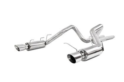 MBRP 2011 - 2014 Ford Mustang GT 5.0L Dual Split Rear Race Version T409 3in Cat Back Exhaust System - GUMOTORSPORT