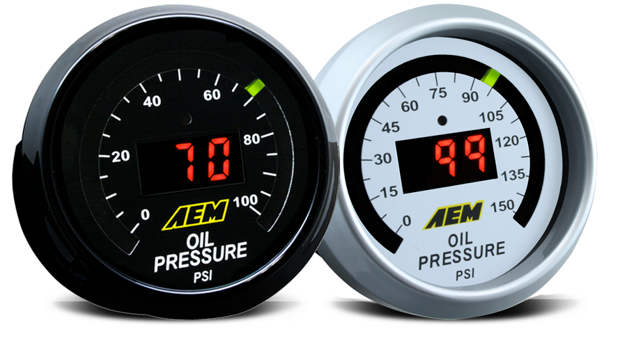 AEM 30-0301 X-Series 100 PSI/7BAR Oil/Fuel Pressure Gauge - GUMOTORSPORT
