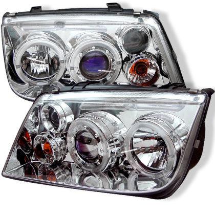 Spyder Volkswagen Jetta 99-05 Projector Headlights LED Halo Chrm PRO-YD-VJ99-HL-C - GUMOTORSPORT