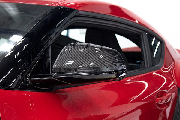 OLM V2 Carbon Fiber Mirror Covers - 2020+ Supra - GUMOTORSPORT