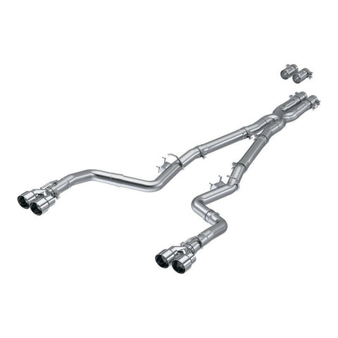 MBRP 3" Dual Cat Back Quad Tips (Race ) Aluminized Steel Dodge Challenger 6.2L, 6.4L HEMI 2015-2021, 5.7L HEMI 2017-2022 - GUMOTORSPORT