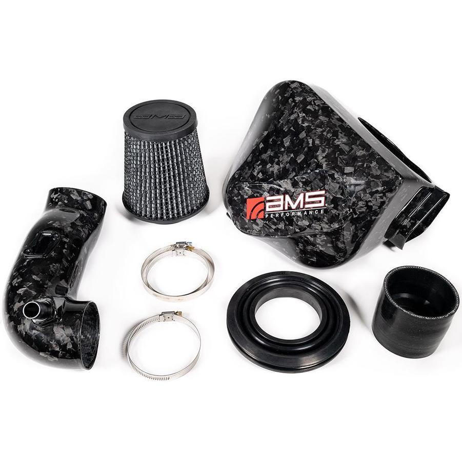 AMS Performance 2020+ Toyota Supra A90 Chopped CF Cold Air Intake System (Does Not Fit w/ Strut Bar) - GUMOTORSPORT