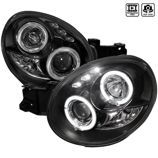 Spec-D Black Dual Projector Headlights w/ Parking LEDs - Subaru WRX 2002-2003 - GUMOTORSPORT