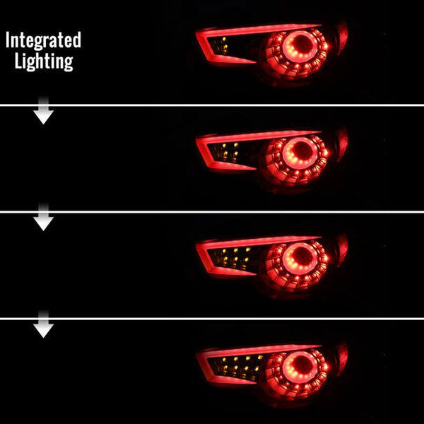 Spec-D Brz Sequential Led Tail Lights- Jet Black SCION FRS / Subaru BRZ 2012 - 2016 - GUMOTORSPORT