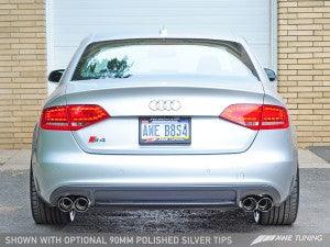 AWE Tuning Audi B8 / B8.5 S4 3.0T Track Edition Exhaust - Diamond Black Tips (90mm) - GUMOTORSPORT