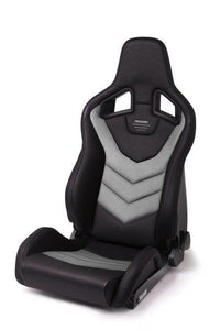 Recaro Sportster GT Driver Seat - Black Vinyl/Cloud Grey Suede - GUMOTORSPORT