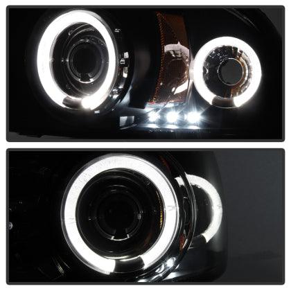 Spyder Dodge Dakota 97-04/Durango 98-03 1PC Projector Headlights LED Halo LED Blk PRO-YD-DDAK97-BK - GUMOTORSPORT