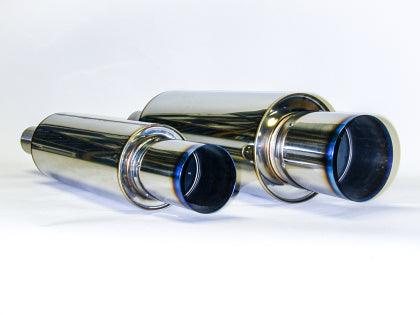 HKS Universal Stainless Hi Power 130mm Titanium Muffler - GUMOTORSPORT