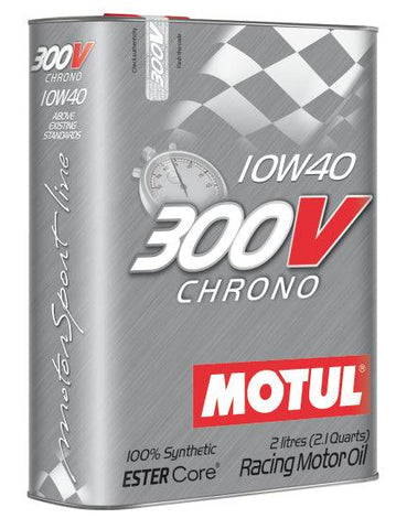 Motul 2L Synthetic-ester Racing Oil 300V CHRONO 10W40 - GUMOTORSPORT