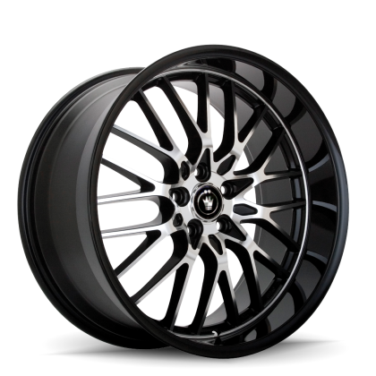 Konig Lace 17x7 5x110 / 5x115 ET40 Black/Machine Spoke