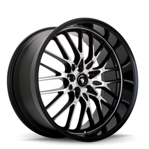 Konig Lace 17x7 5x110 / 5x115 ET40 Black/Machine Spoke