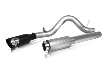Gibson 11-14 Ford F-150 XLT 3.7L 4in Patriot Skull Series Cat-Back Single Exhaust - Stainless - GUMOTORSPORT