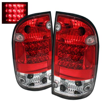 Spyder Toyota Tacoma 01-04 LED Tail Lights Red Clear ALT-YD-TT01-LED-RC - GUMOTORSPORT