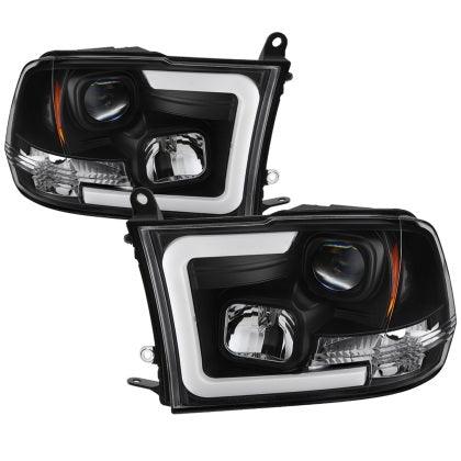 Spyder 09-16 Dodge Ram 1500 Version 2 Headlights Light Bar DRL Black PRO-YD-DR09V2-LBDRL-BK - GUMOTORSPORT