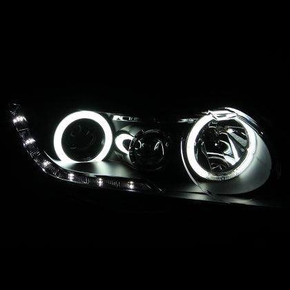 ANZO 2006-2011 Honda Civic Projector Headlights w/ Halo Black (CCFL) 4 Door Models - GUMOTORSPORT