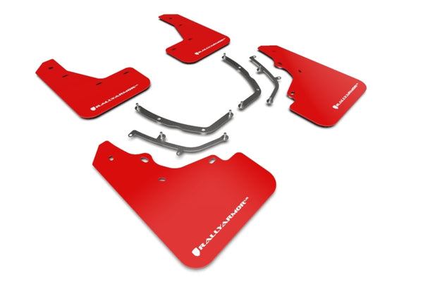 Rally Armor 2019 - 2022 Mazda3 GT Sport Hatch Red UR Mud Flap w/ White Logo