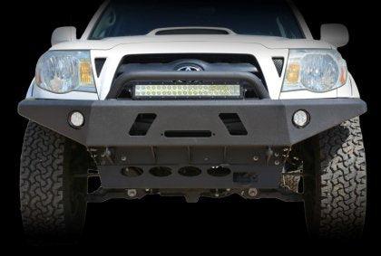 DV8 Offroad 05-15 Toyota Tacoma Front Bumper Winch Ready - Black Powdercoat - GUMOTORSPORT