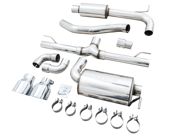 AWE 2022 VW GTI MK8 Touring Edition Exhaust - Chrome Silver Tips - GUMOTORSPORT