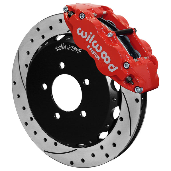 Wilwood Narrow Superlite 6R Front Hat Big Brake Kit 12.88in Drill Red 2006 - 2015 Civic / 2011 - 2015 CRZ