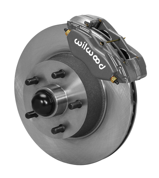 Wilwood Forged Dynalite-M Front Big Brake Kit 11.30in 1 PC Rotor&Hub 1970 - 1973 Mustang / Torino / Maverick / Falcon Disc & Drum Spindle