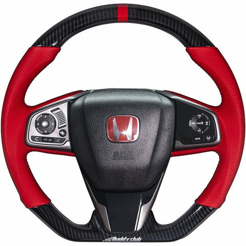 Buddy Club Sport Time Attack Edition Steering Wheel - Honda Civic Models (Inc. 2017+ SI / 2017+ Type R) - GUMOTORSPORT