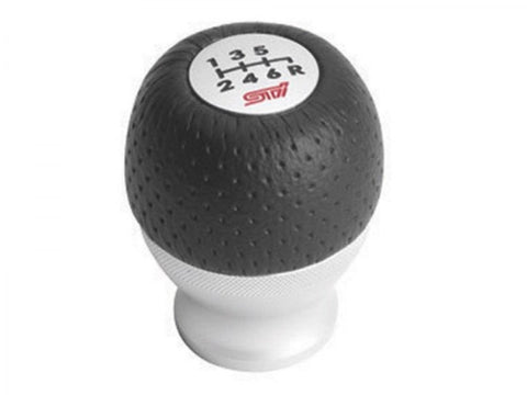 Subaru STI Shift Knob Perforated Leather 6MT - Subaru 6MT Models (inc. 2004+ STI / 2015+ WRX) - GUMOTORSPORT