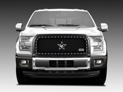 RBP RX-5 Halo Series Studded Frame 1pc. Grille 15-17 Ford F-150 All Models (OE Replacement) - Black - GUMOTORSPORT