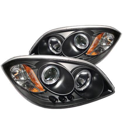 Spyder Chevy Cobalt 05-10/Pontiac G5 07-09 Projector Headlights LED Halo LED Blk PRO-YD-CCOB05-HL-BK - GUMOTORSPORT