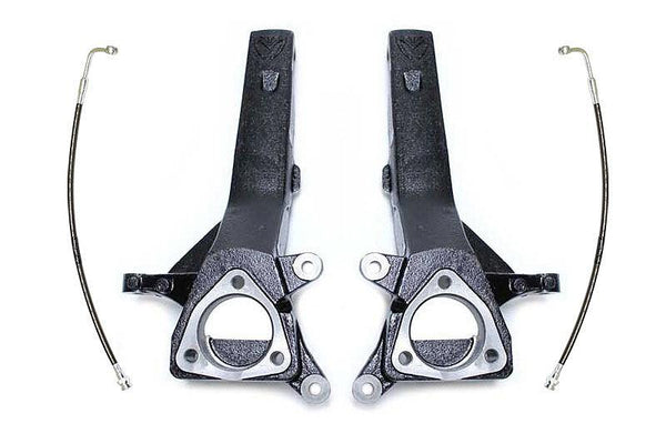 MaxTrac 2004 - 2021 Nissan Titan 2WD 4in Front Lift Spindles w/Extended DOT Compliant Brake Lines - GUMOTORSPORT