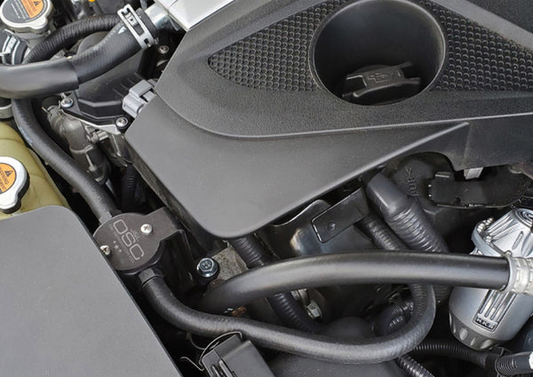 J&L 2016 - 2023 Infiniti Q50/Q60 3.0T Oil Separator 3.0 Driver Side - Black Anodized