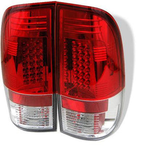 Spyder Ford F150 side 97-03/F250/350 Duty 99-07 LED Tail Lights Red Clear ALT-YD-FF15097-LED-RC - GUMOTORSPORT