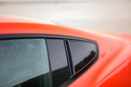 ROUSH 2015-2019 Ford Mustang Black Quarter Window Scoops - GUMOTORSPORT