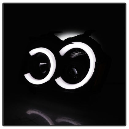 Spyder 2005 - 2007 Jeep Grand Cherokee - Light Bar Projector Headlights - Black - PRO-YD-JGC05V2-LB-BK