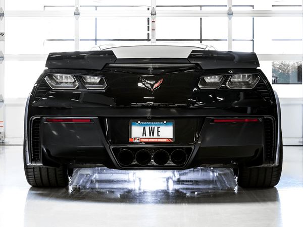 AWE Tuning 14-19 Chevy Corvette C7 Z06/ZR1 (w/o AFM) Touring Edition Axle-Back Exhaust w/Black Tips - GUMOTORSPORT
