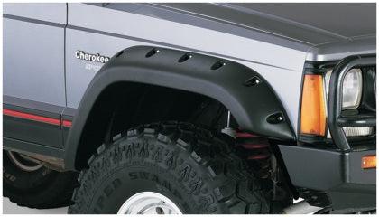 Bushwacker 84-01 Jeep Cherokee Cutout Style Flares 4pc Fits 4-Door Sport Utility Only - Black - GUMOTORSPORT