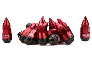 KICS Leggdura Racing Dangan Shell Type Lug Nut and Lock Set M12X1.25 Red - Universal - GUMOTORSPORT