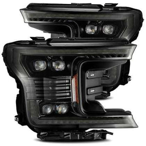 AlphaRex 18-20 Ford F-150 NOVA LED Proj Headlight Plank Style Alpha Blk w/Activ Light/Seq Signal/DRL - GUMOTORSPORT