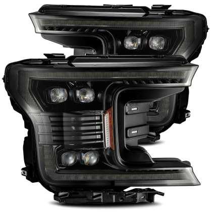 AlphaRex 18-20 Ford F-150 NOVA LED Proj Headlight Plank Style Alpha Blk w/Activ Light/Seq Signal/DRL - GUMOTORSPORT