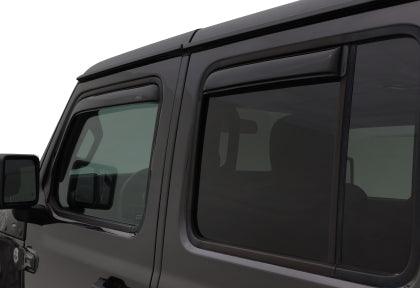 AVS 2018 Jeep Wrangler Unlimited (4-Door) Ventvisor In-Channel Window Deflectors 4pc - Smoke - GUMOTORSPORT
