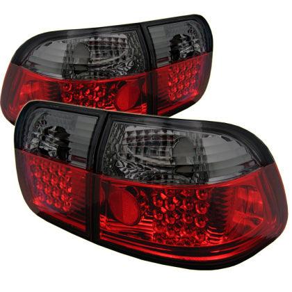 Spyder Honda Civic 96-98 4Dr LED Tail Lights Red Smoke ALT-YD-HC96-4D-LED-RS - GUMOTORSPORT