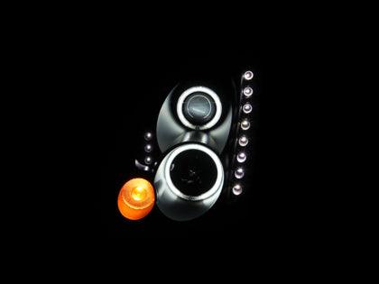 ANZO 2003-2007 Infiniti G35 Projector Headlights w/ Halo Black (CCFL) (HID Compatible) - GUMOTORSPORT