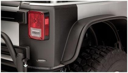 Bushwacker 07-18 Jeep Wrangler Trail Armor Rear Corners - Black - GUMOTORSPORT